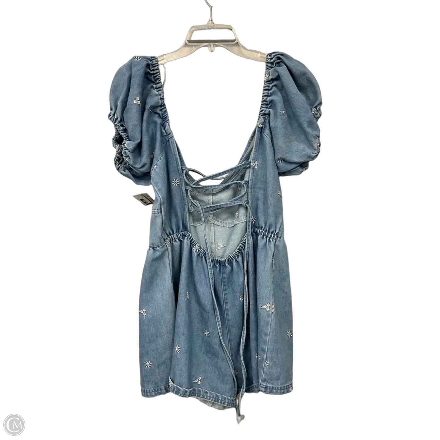 Romper By Lulus In Blue Denim, Size: L