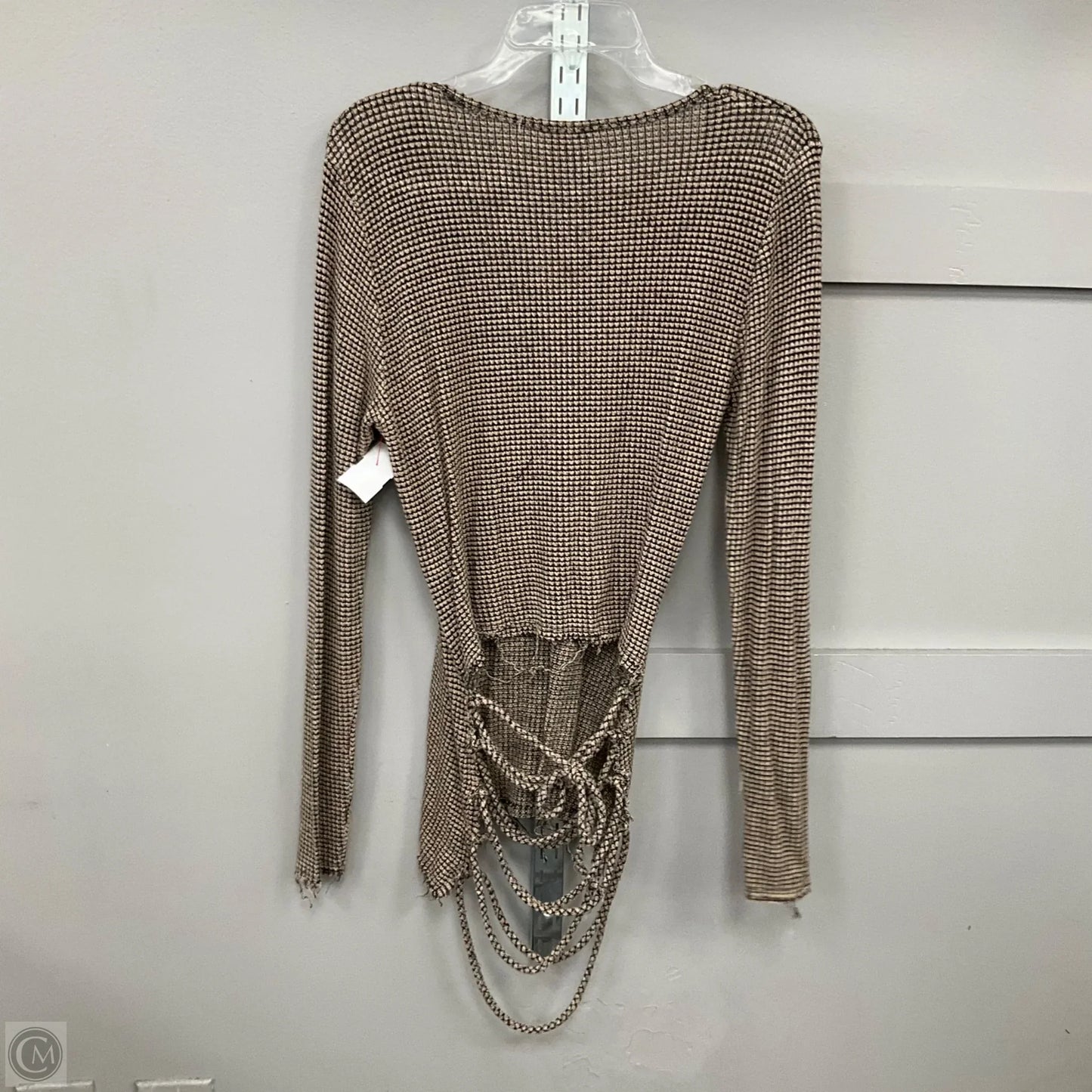 Top Long Sleeve By Gilded Intent In Black & Brown, Size: L