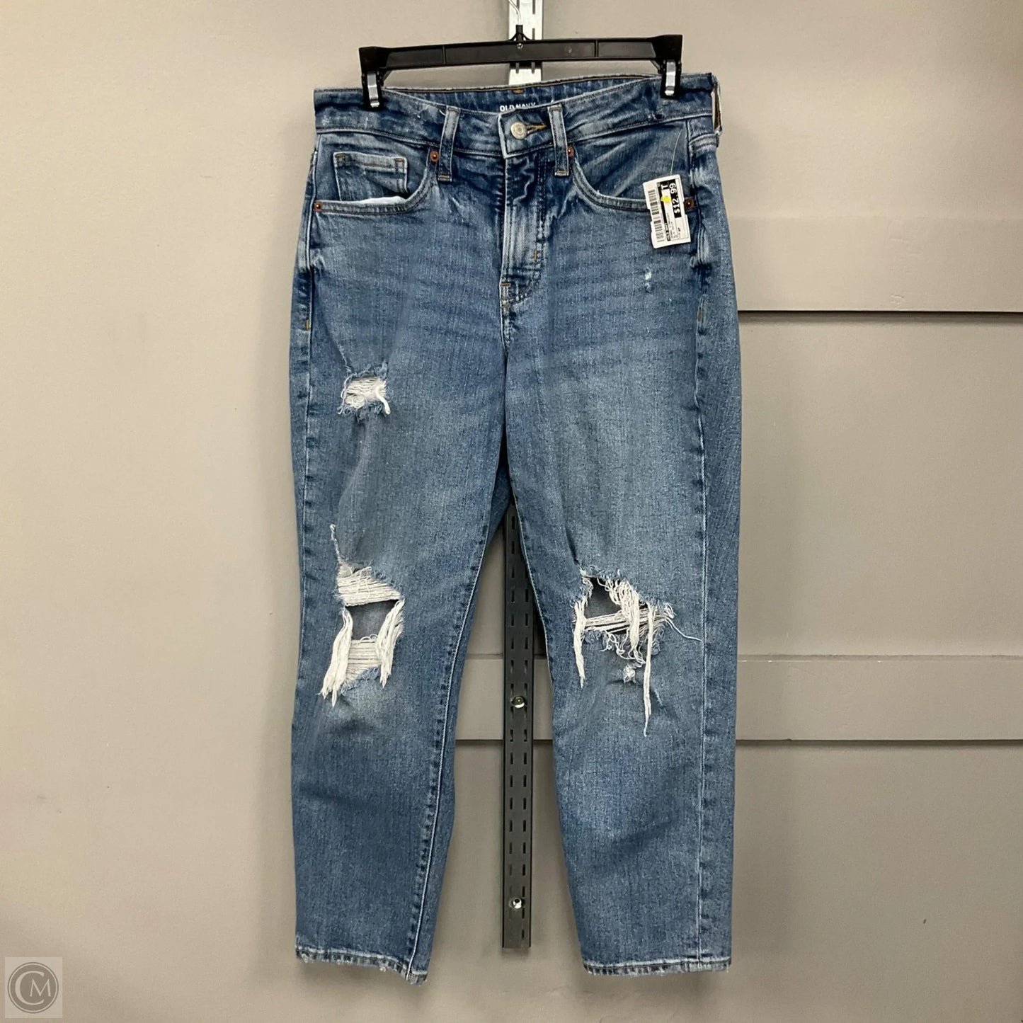 Jeans Straight By Old Navy In Blue Denim, Size: 4p