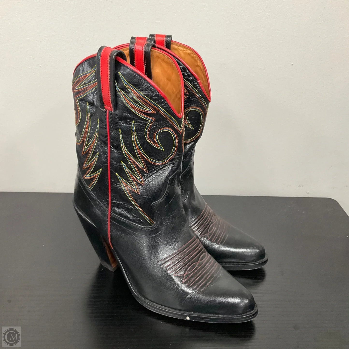 Boots Western By Andrew Gellar In Black, Size: 7.5