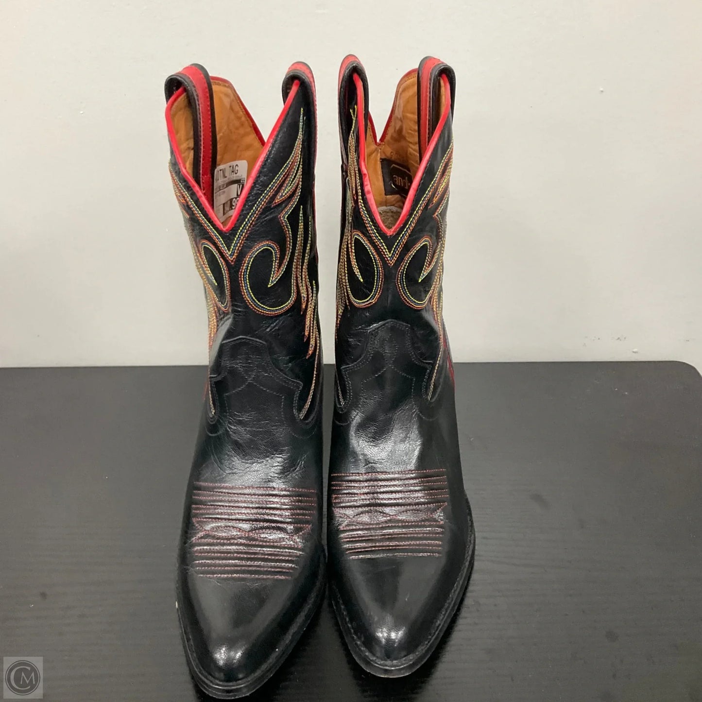 Boots Western By Andrew Gellar In Black, Size: 7.5