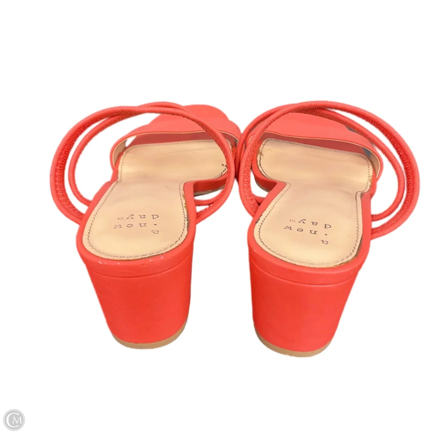 Sandals Heels Block By A New Day In Coral, Size: 6.5