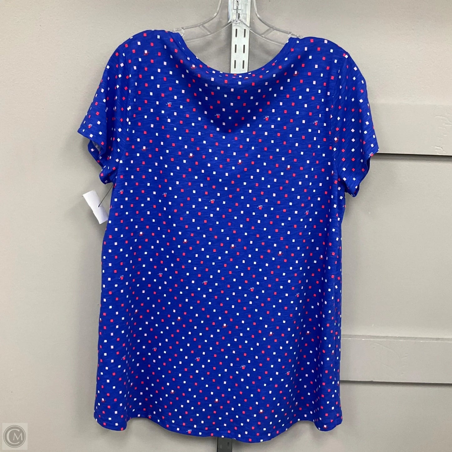Top Short Sleeve Designer By Lilly Pulitzer In Blue, Size: L
