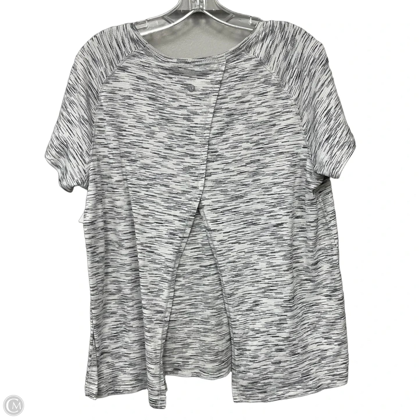 Athletic Top Short Sleeve By Lululemon In Grey, Size: 8