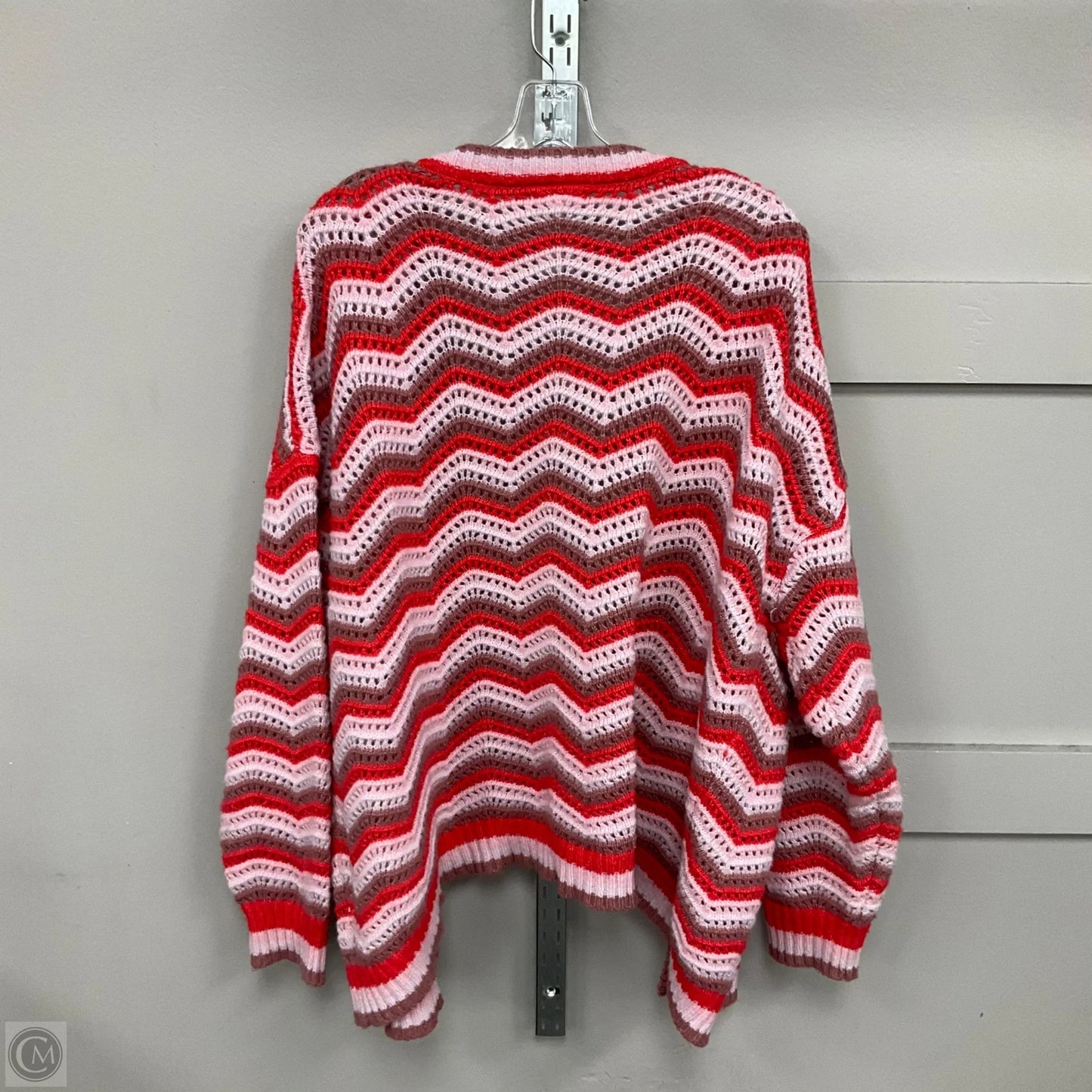 Cardigan By Maurices In Pink & Red, Size: 3x