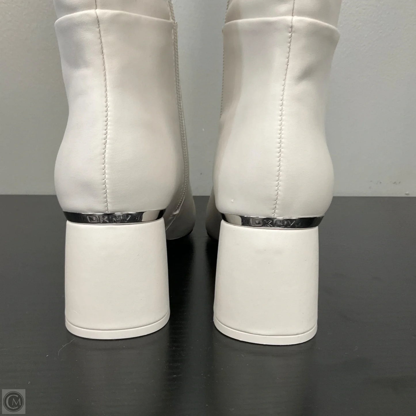 Boots Knee Heels By Dkny In White, Size: 6