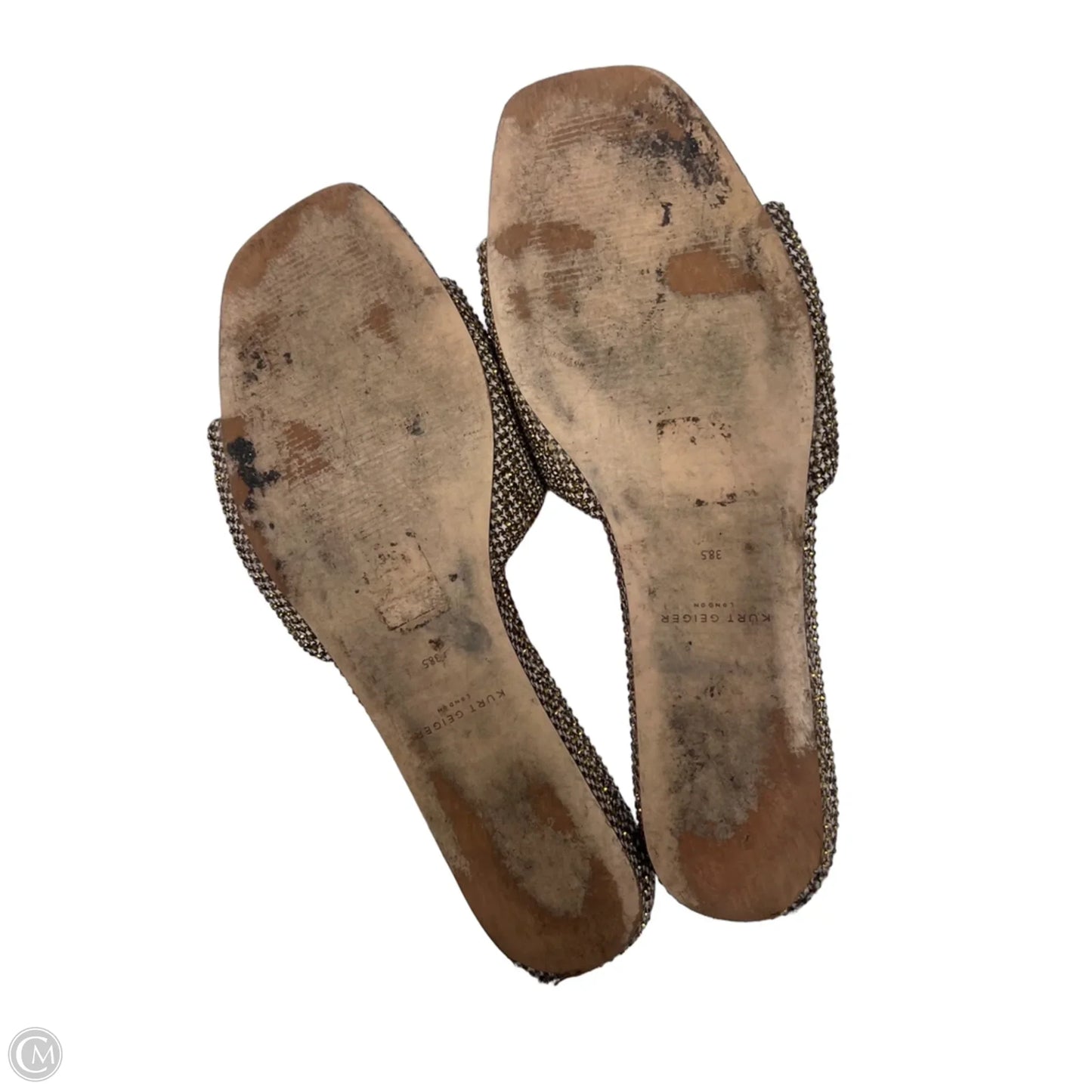 Sandals Designer By Kurt Geiger In Gold, Size: 8