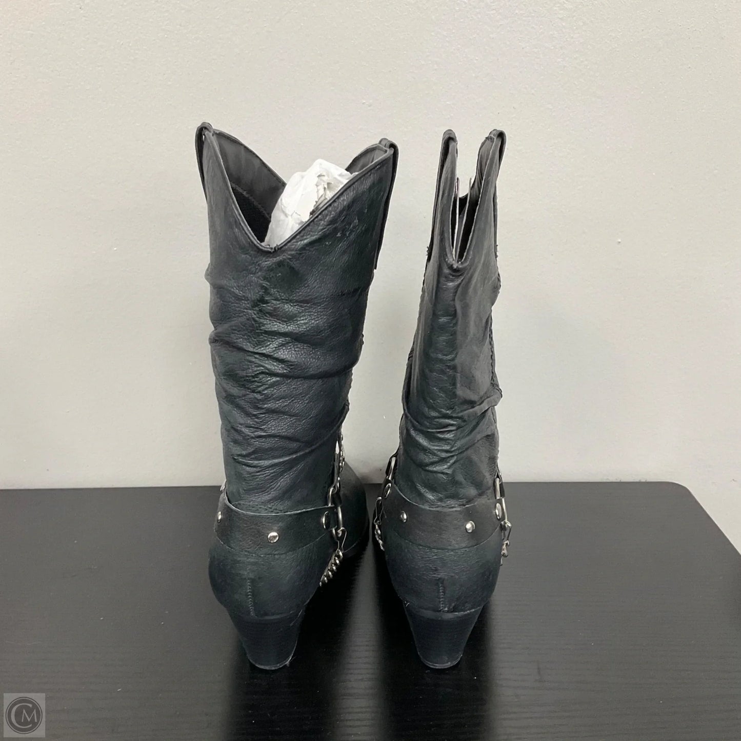 Boots Western By Dingo In Black & Silver, Size: 8.5
