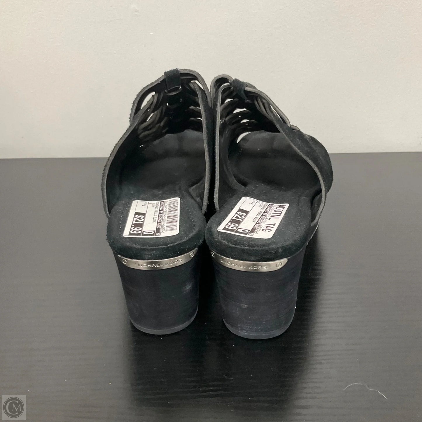 Sandals Heels Block By Michael By Michael Kors In Black, Size: 8