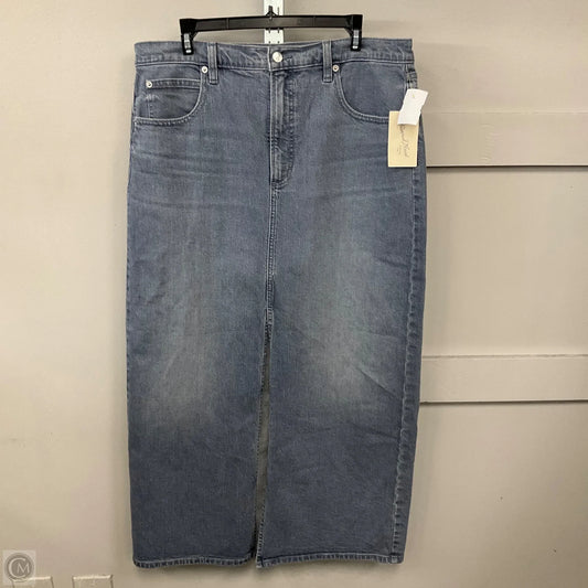 Skirt Maxi By Universal Thread In Blue Denim, Size: 14