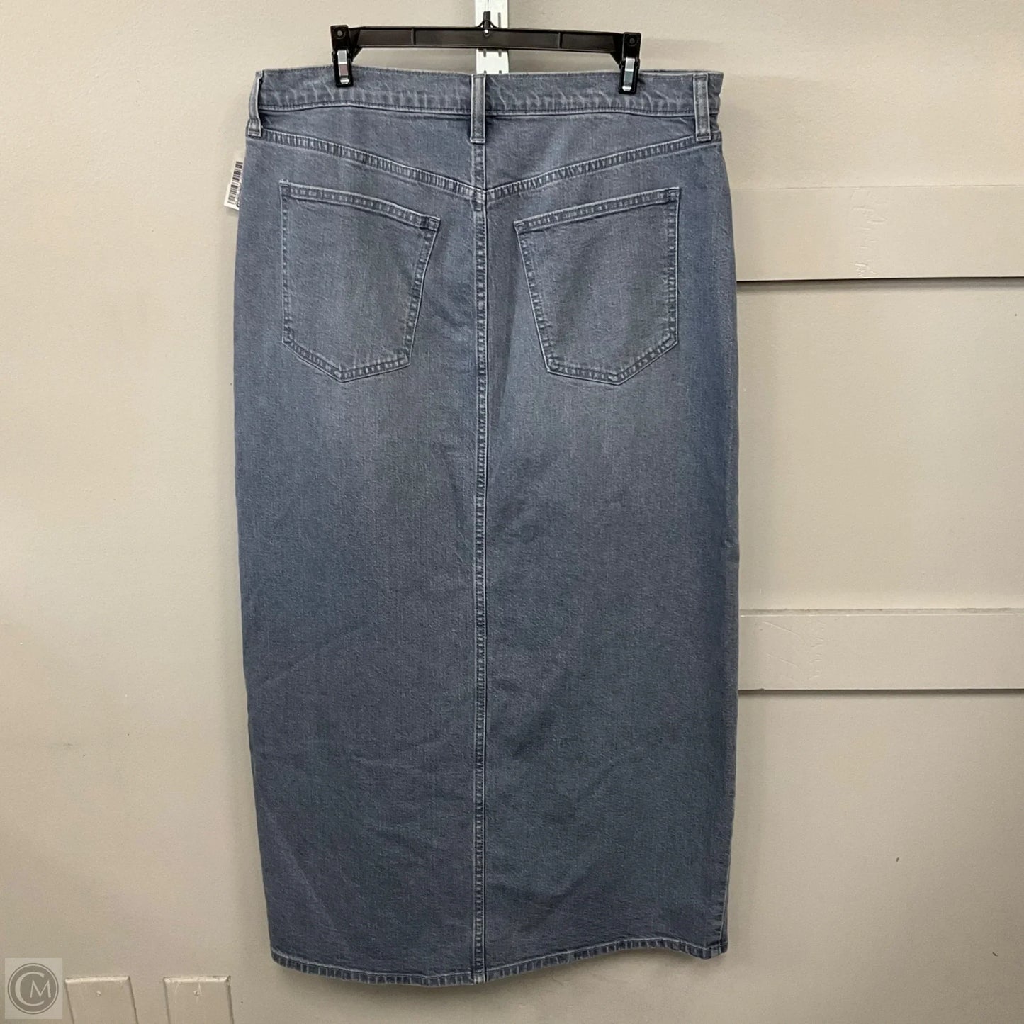 Skirt Maxi By Universal Thread In Blue Denim, Size: 14