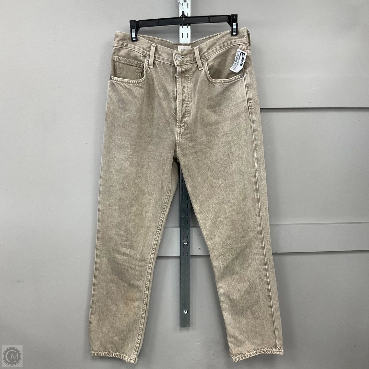 Jeans Straight By Citizens Of Humanity In Tan Denim, Size: 4