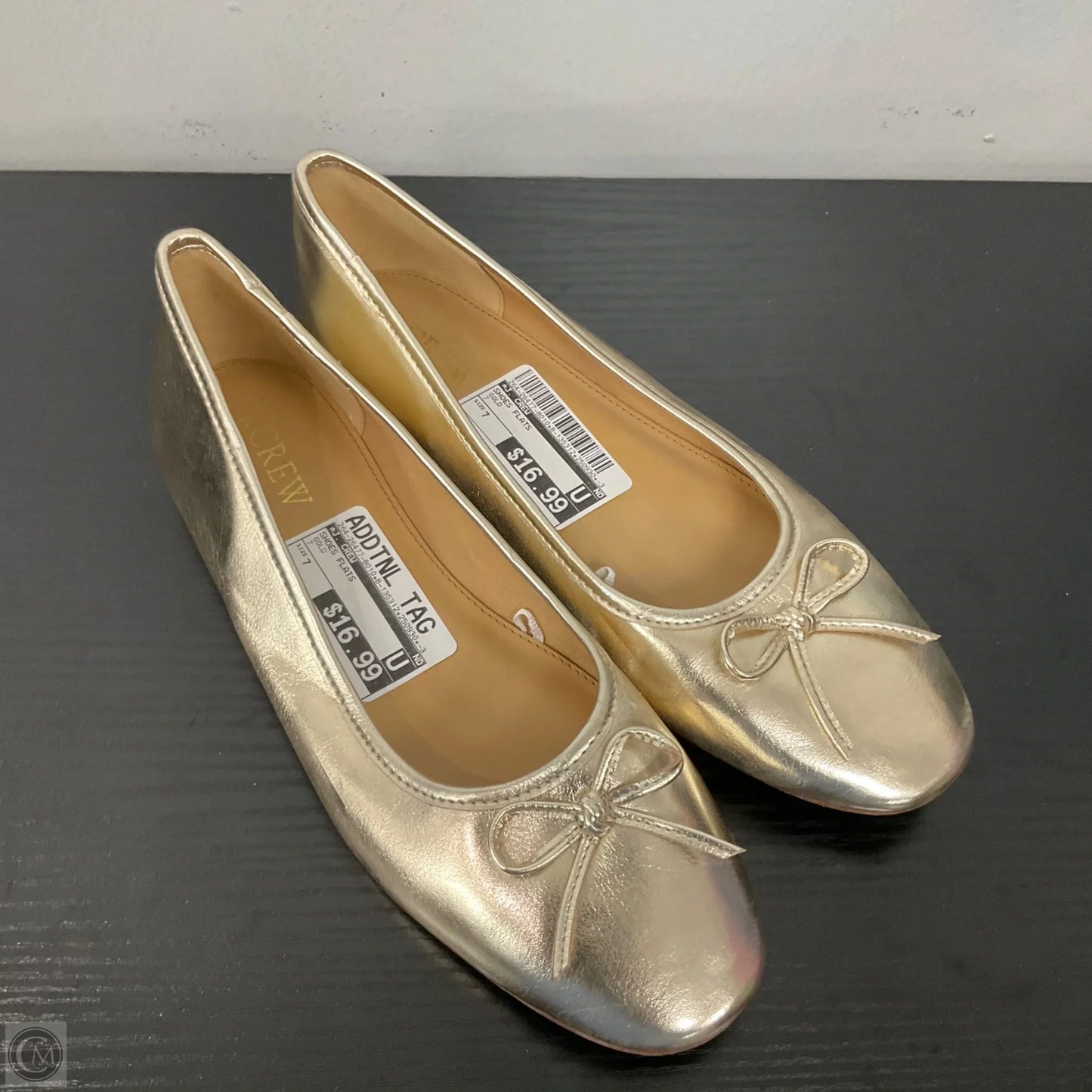 Shoes Flats By J. Crew In Gold, Size: 7