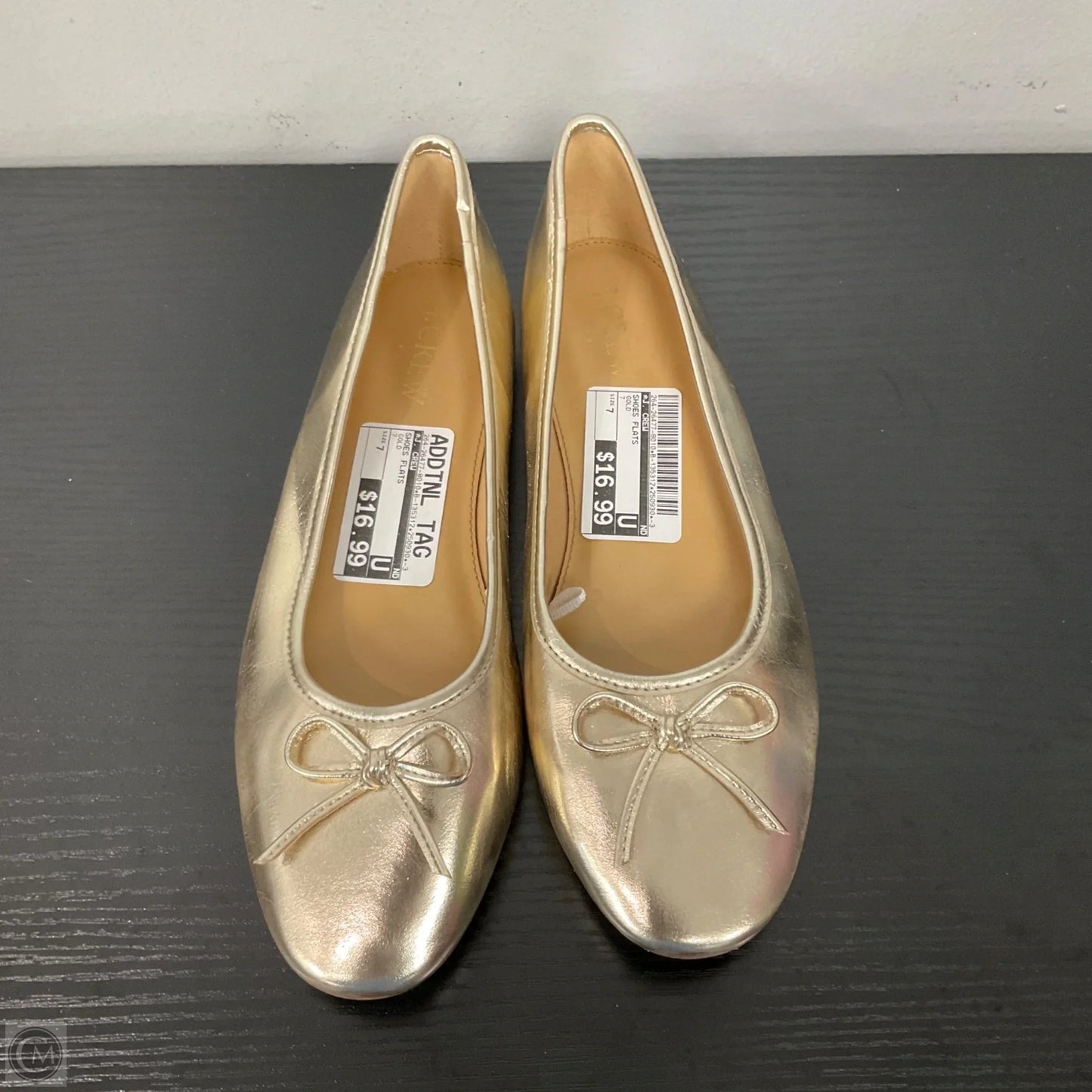Shoes Flats By J. Crew In Gold, Size: 7