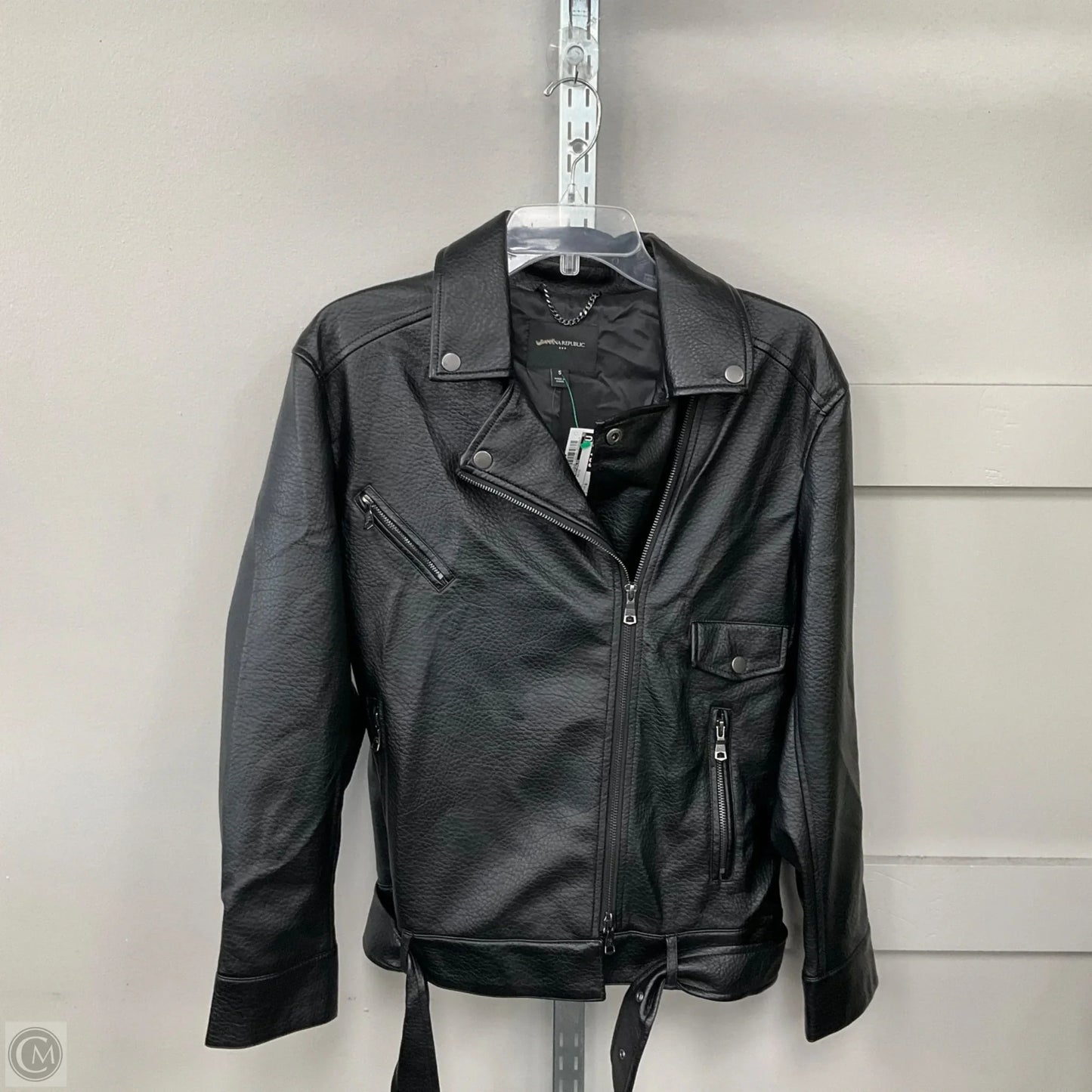 Jacket Moto By Banana Republic In Black, Size: S