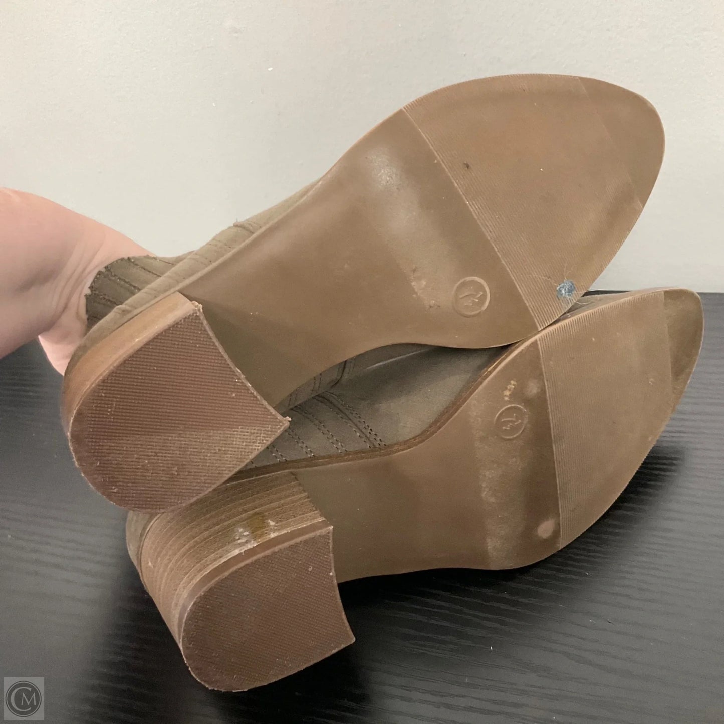 Boots Ankle Heels By Universal Thread In Grey, Size: 7.5