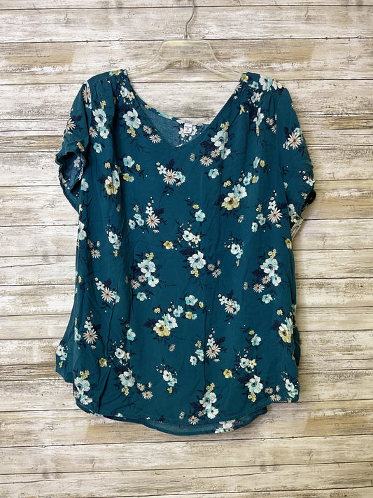 Top Ss By Croft And Barrow In Blue & Green, Size:2X