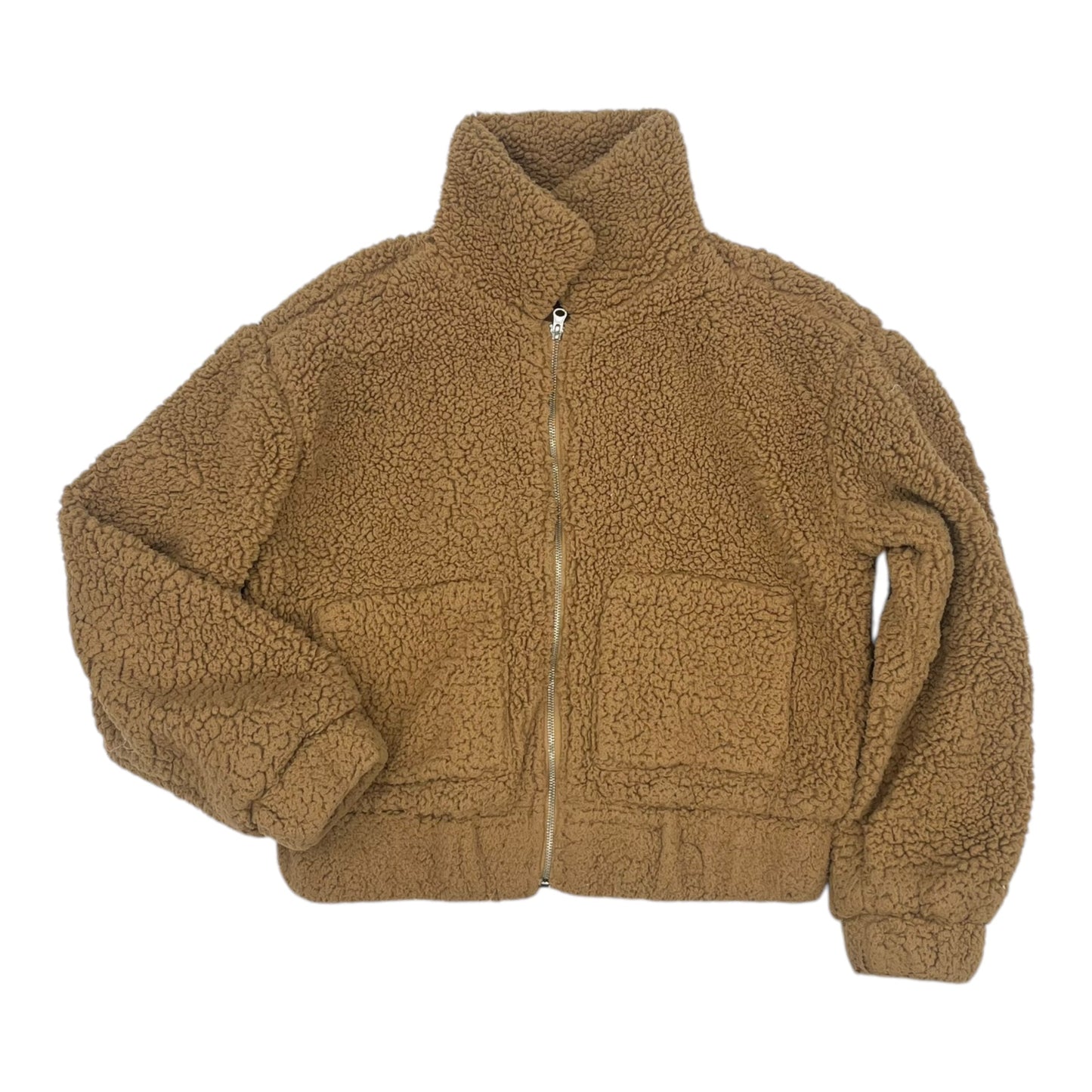 Jacket Faux Fur & Sherpa By Thread And Supply In Brown, Size:M