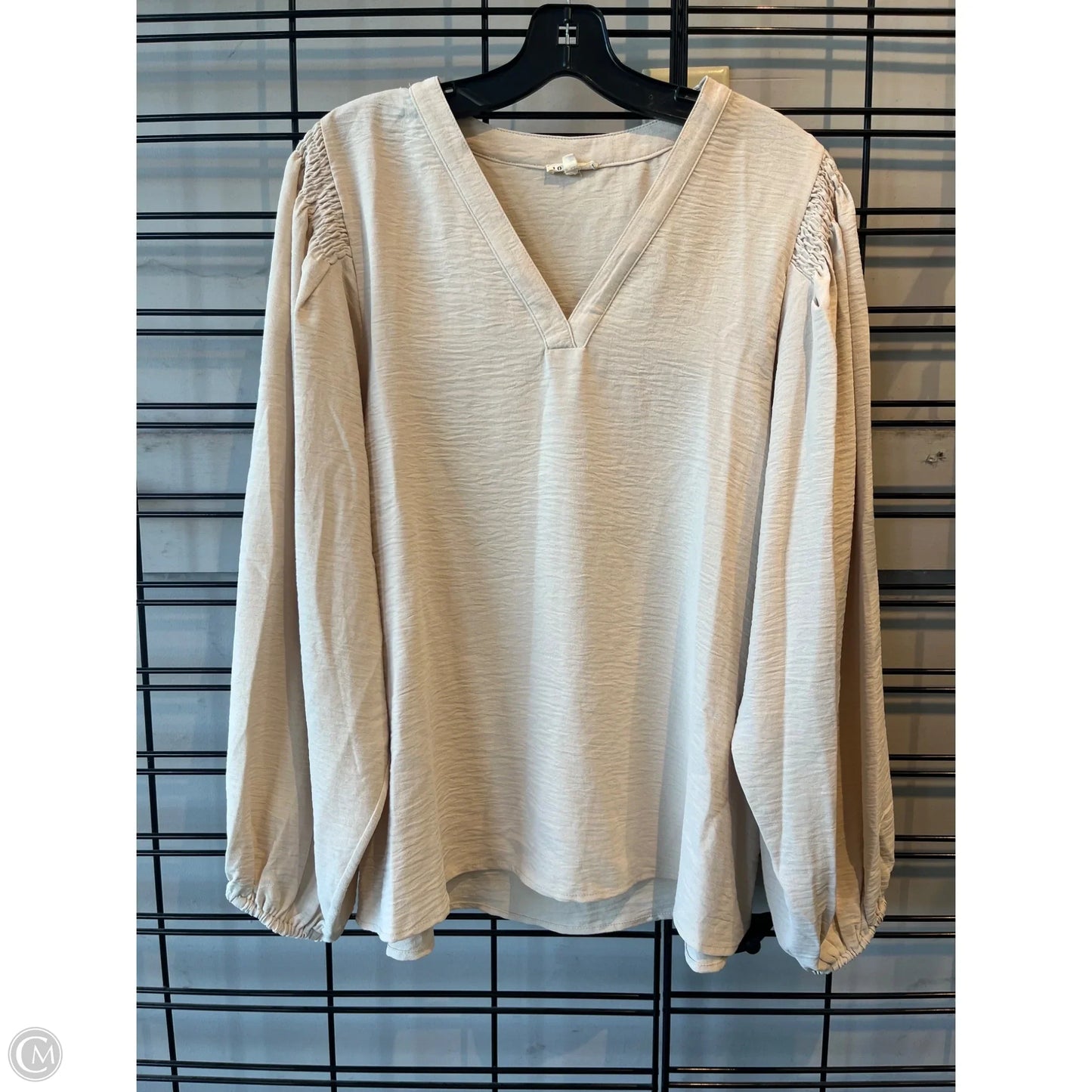 Top Long Sleeve By Jodifl In Cream, Size: M