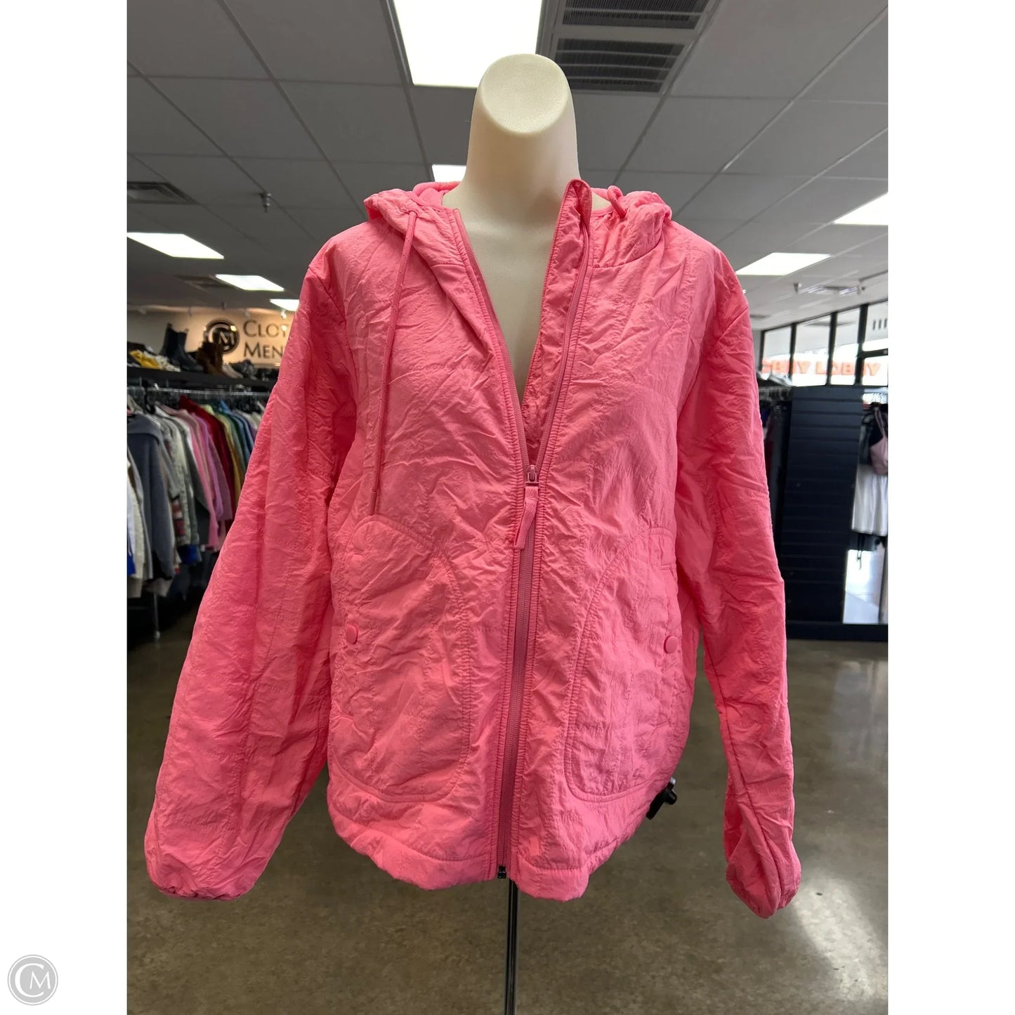 Athletic Jacket By Avia In Pink, Size: L