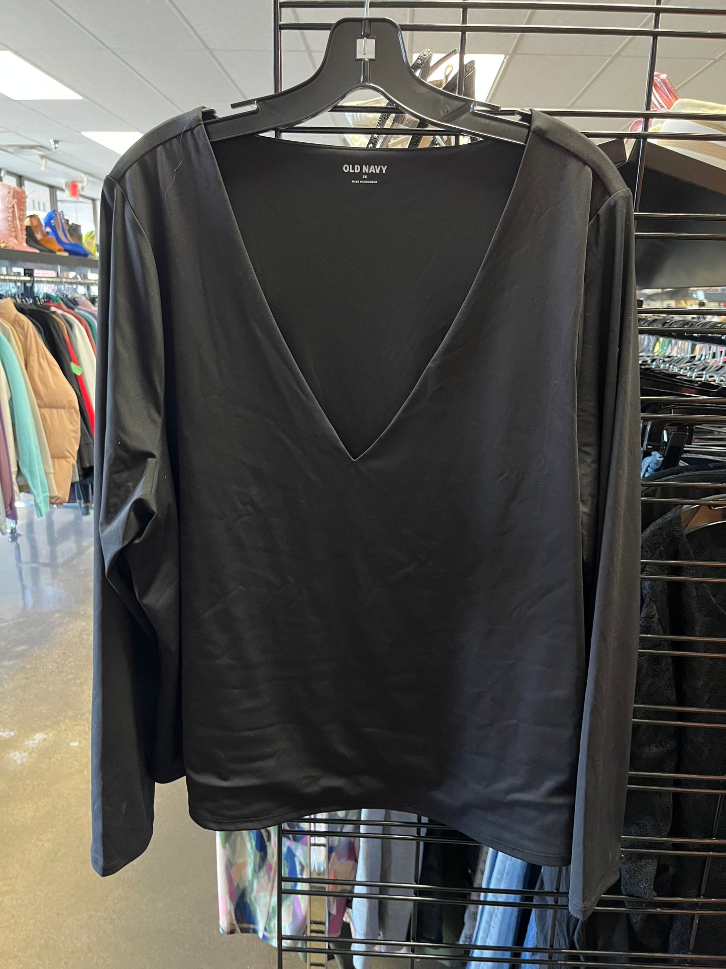 Top Long Sleeve Basic By Old Navy In Black, Size: 3x