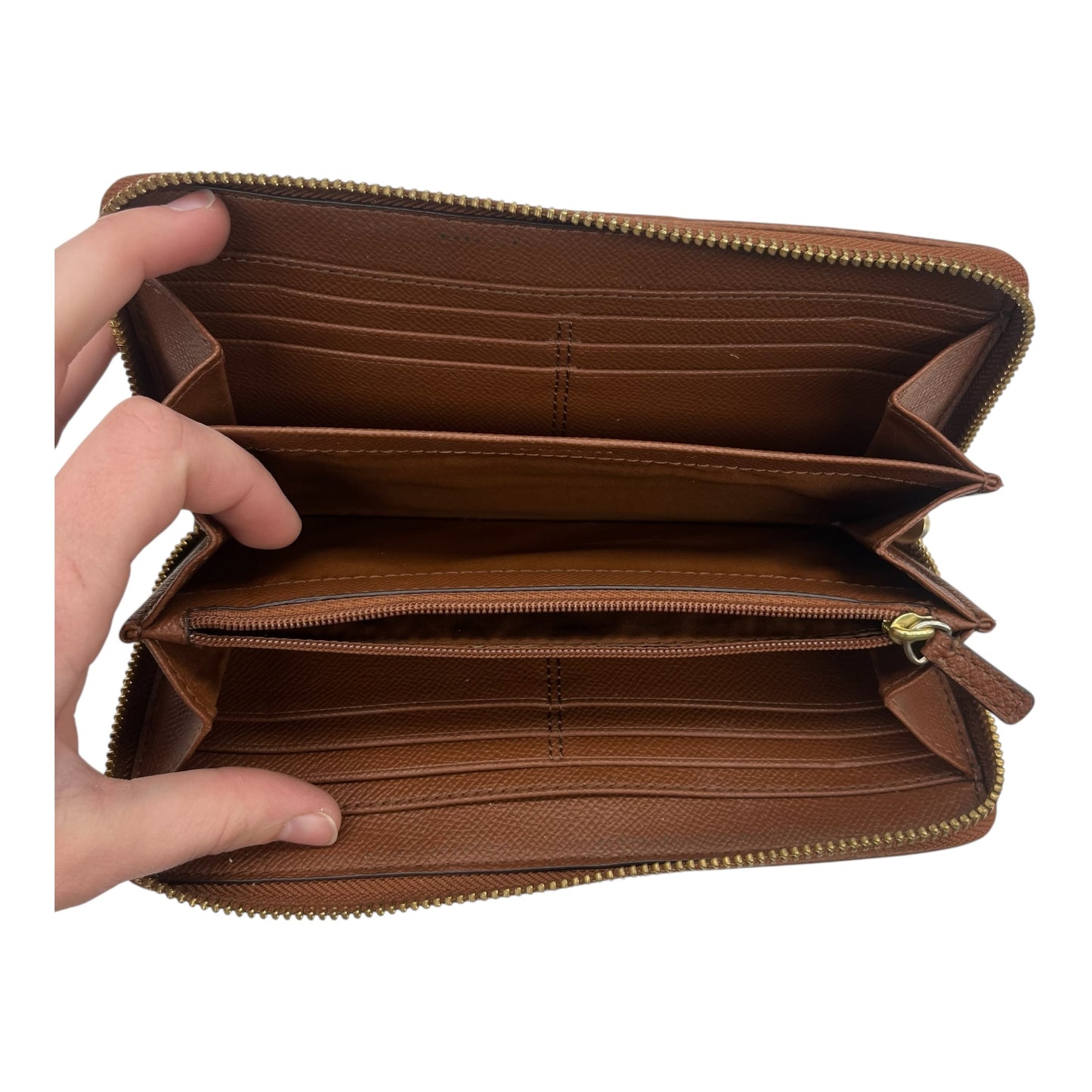 Wallet Designer By Coach In Tan, Size:Medium