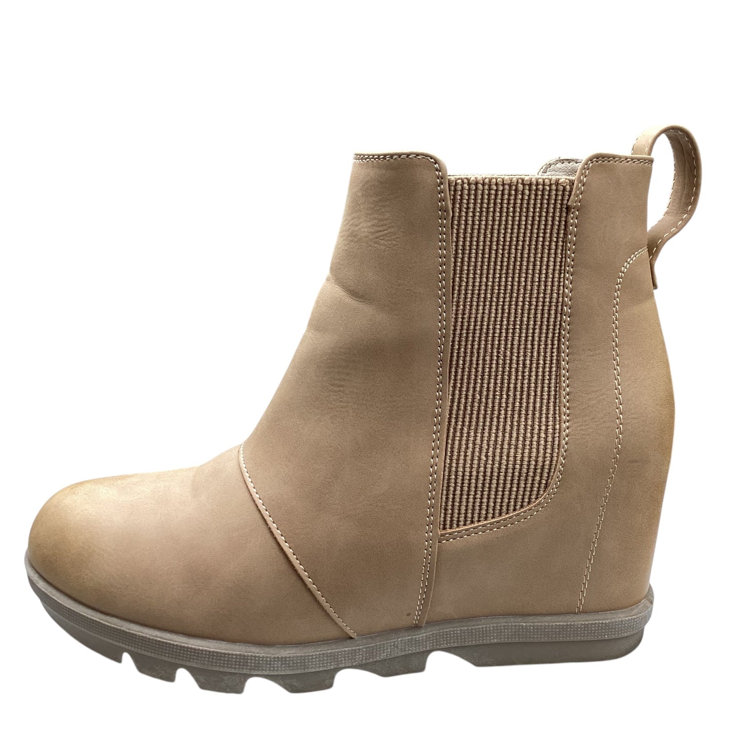 Boots Ankle Heels By Clothes Mentor In Tan, Size: 6