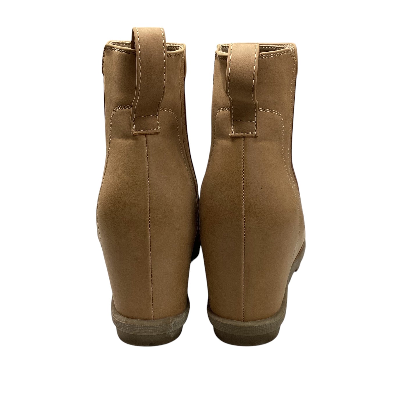 Boots Ankle Heels By Clothes Mentor In Tan, Size: 6