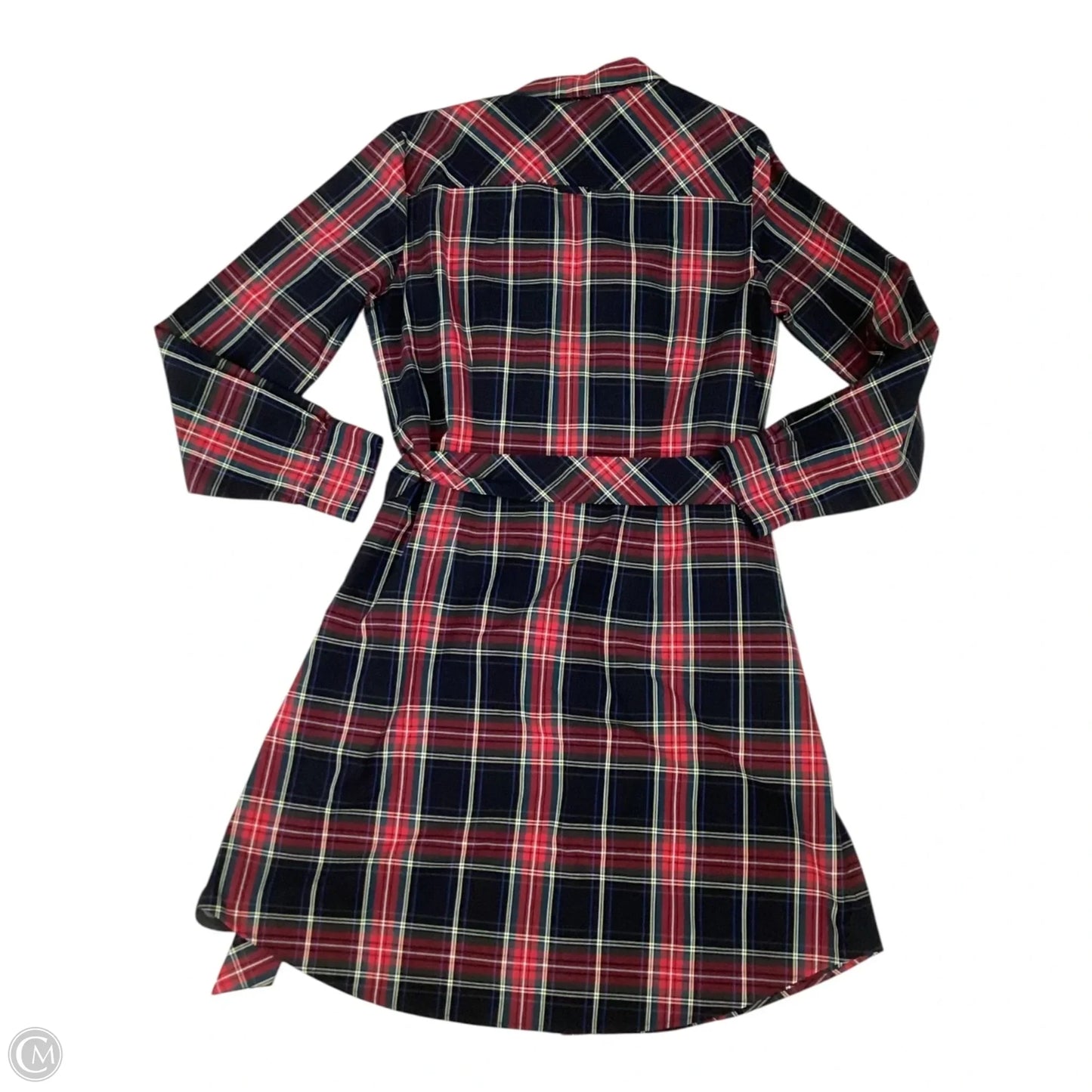 Dress Casual Midi By Brooks Brothers In Plaid Pattern, Size: M