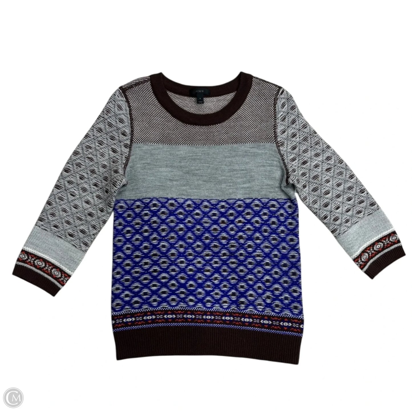 Sweater By J. Crew In Brown & Grey, Size: S