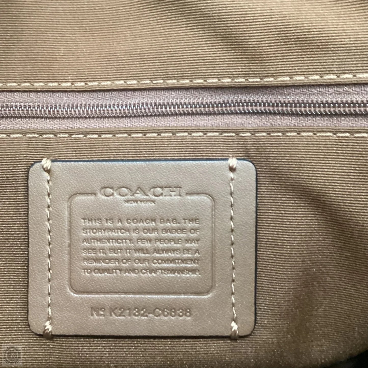 Handbag Designer By Coach, Size: Medium