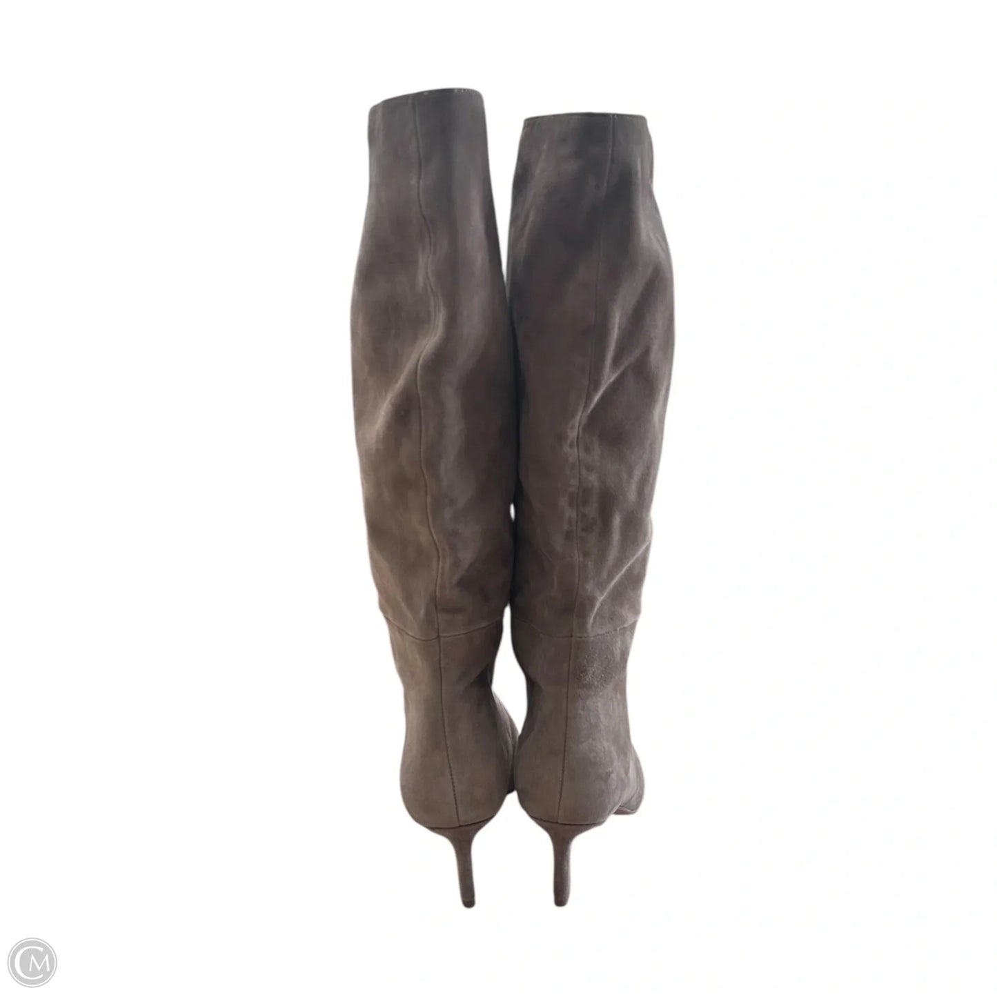 Boots Knee Heels By Clothes Mentor In Tan, Size: 8.5
