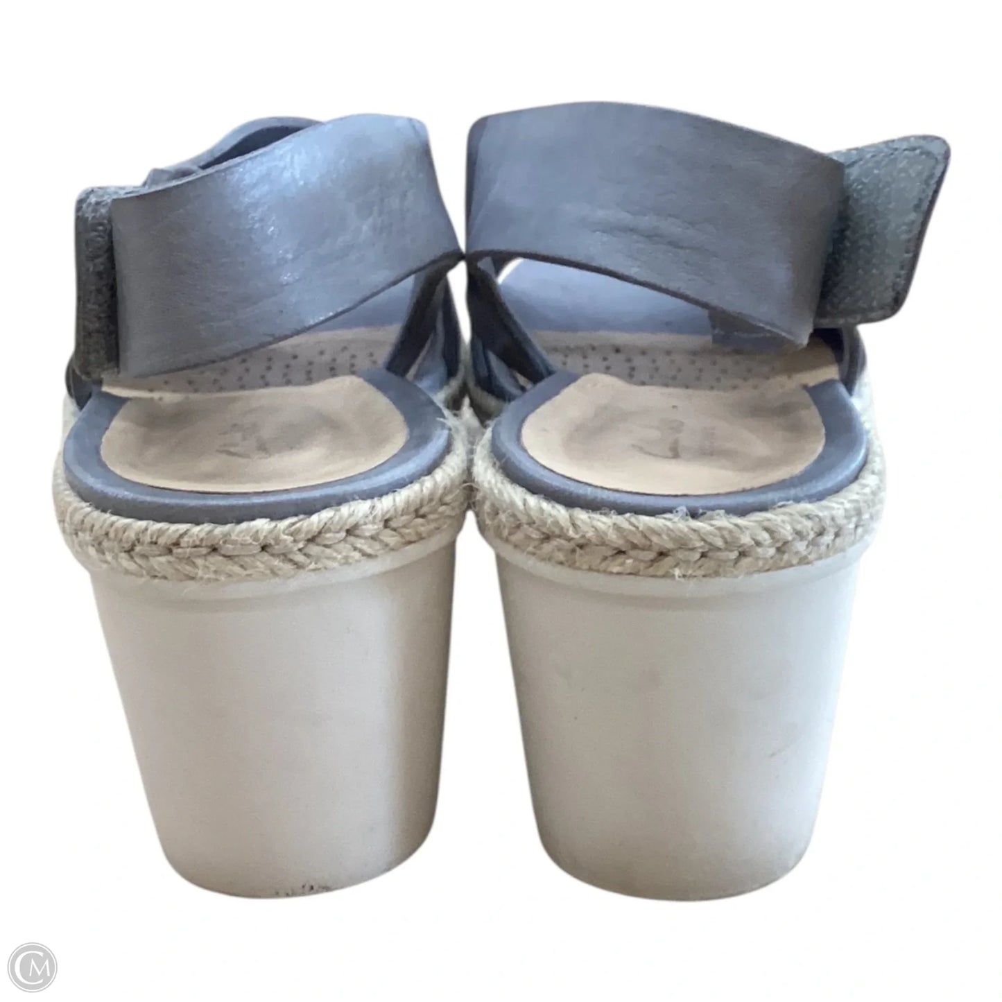 Shoes Heels Wedge By Clarks In Grey, Size: 7.5