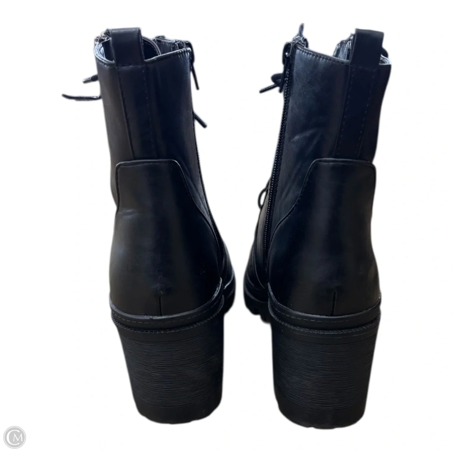 Boots Ankle Heels By Soda In Black, Size: 9