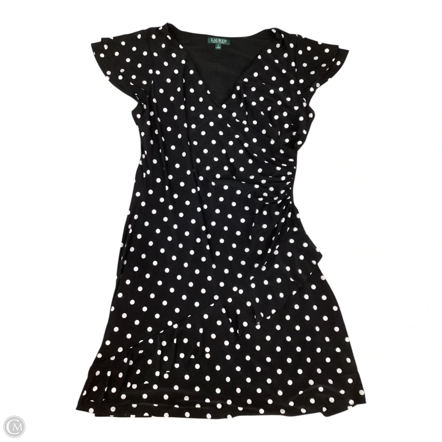Dress Casual Midi By Lauren By Ralph Lauren In Polkadot Pattern, Size: Xl