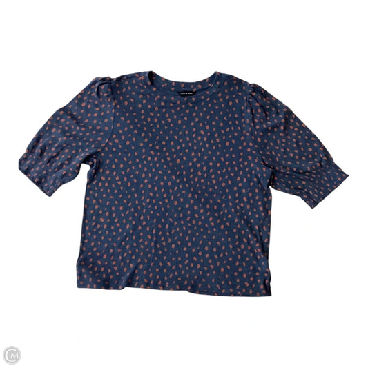 Top Short Sleeve By Lucky Brand In Blue & Orange, Size: Xl