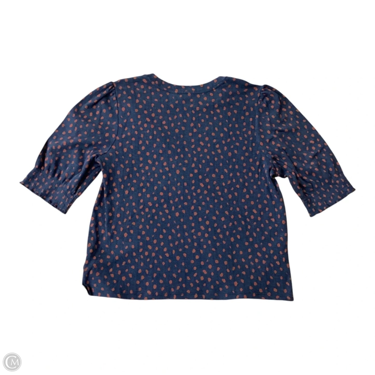 Top Short Sleeve By Lucky Brand In Blue & Orange, Size: Xl