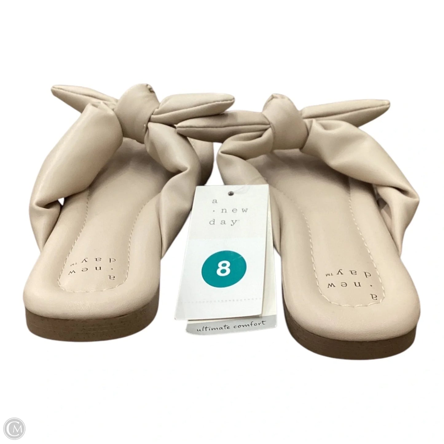 Sandals Flip Flops By A New Day In Beige, Size: 8