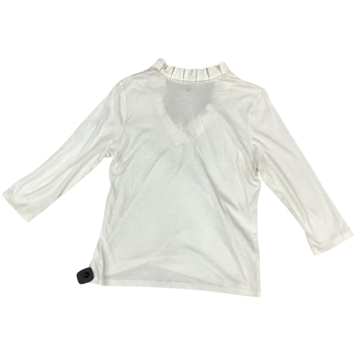 Top 3/4 Sleeve By Talbots In Cream, Size: L