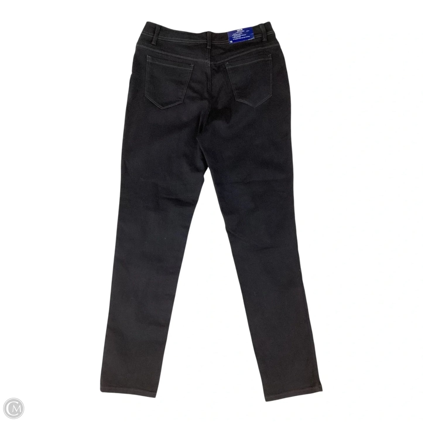 Jeans Straight By Bandolino In Black, Size: 12