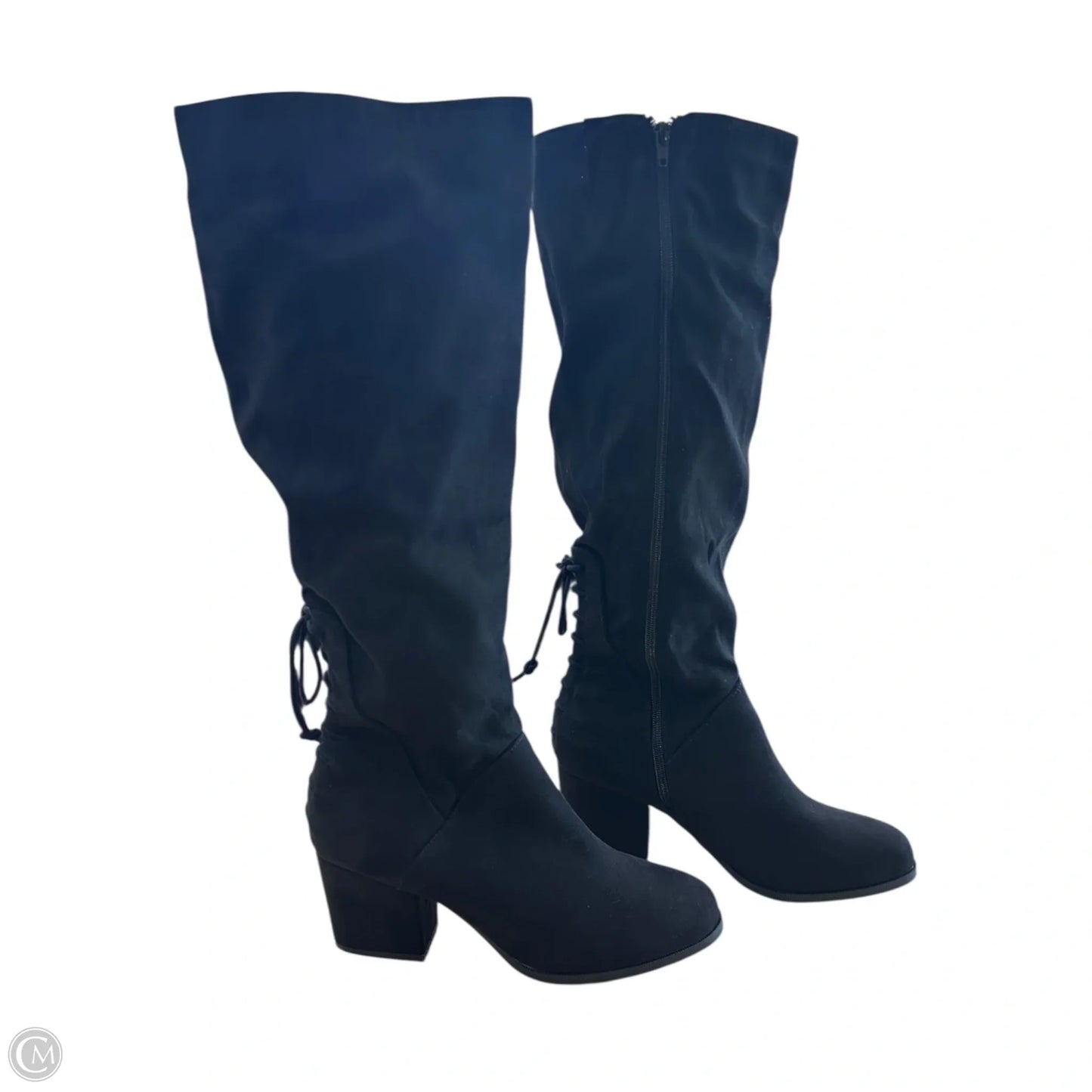 Boots Knee Heels By Journee In Black, Size: 10