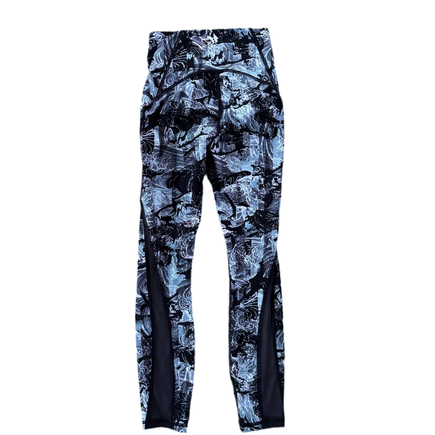 Athletic Capris By Lululemon In Black & Blue, Size: Xs