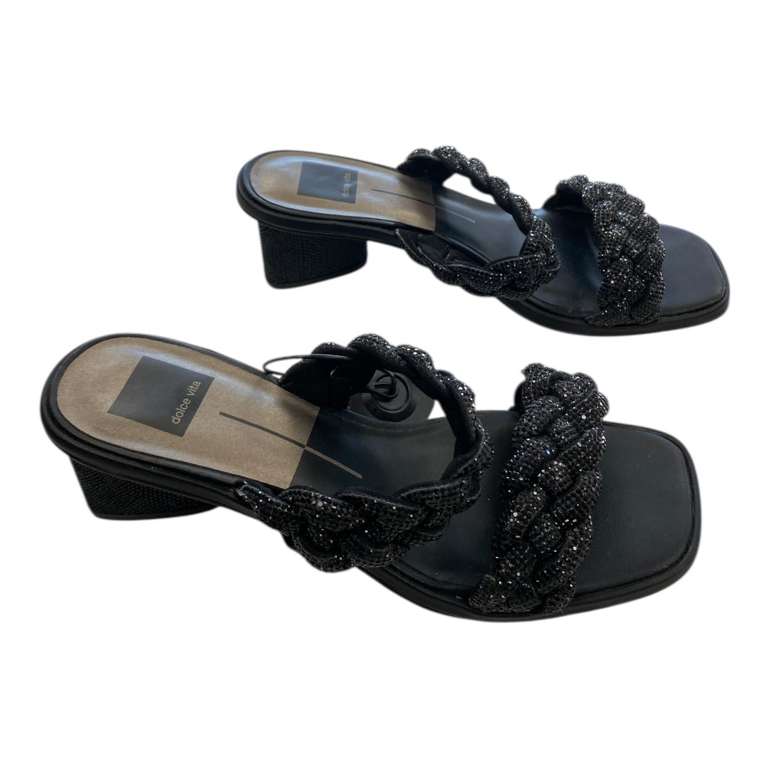 Sandals Heels Block By Dolce Vita In Black, Size:9