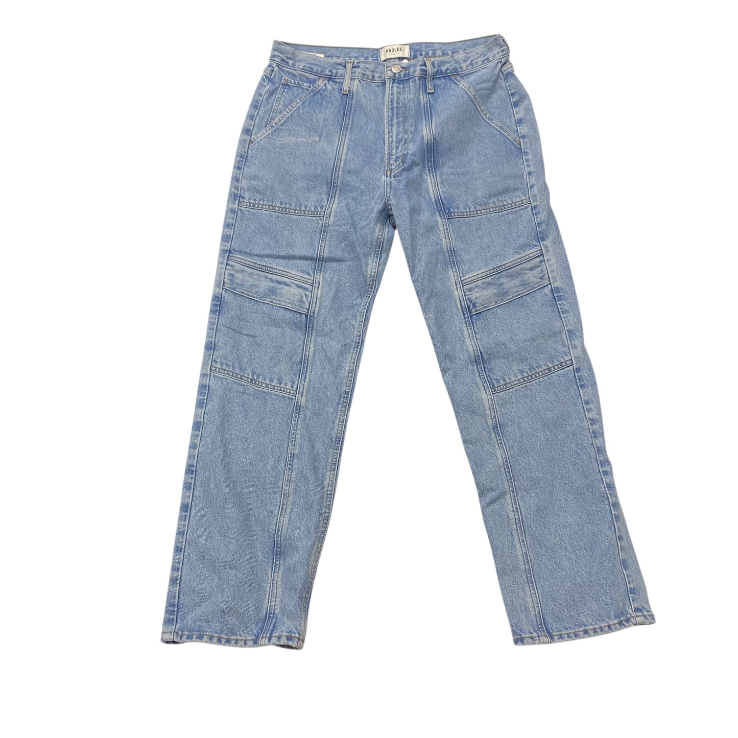 Jeans Straight By Agolde In Blue Denim, Size:10