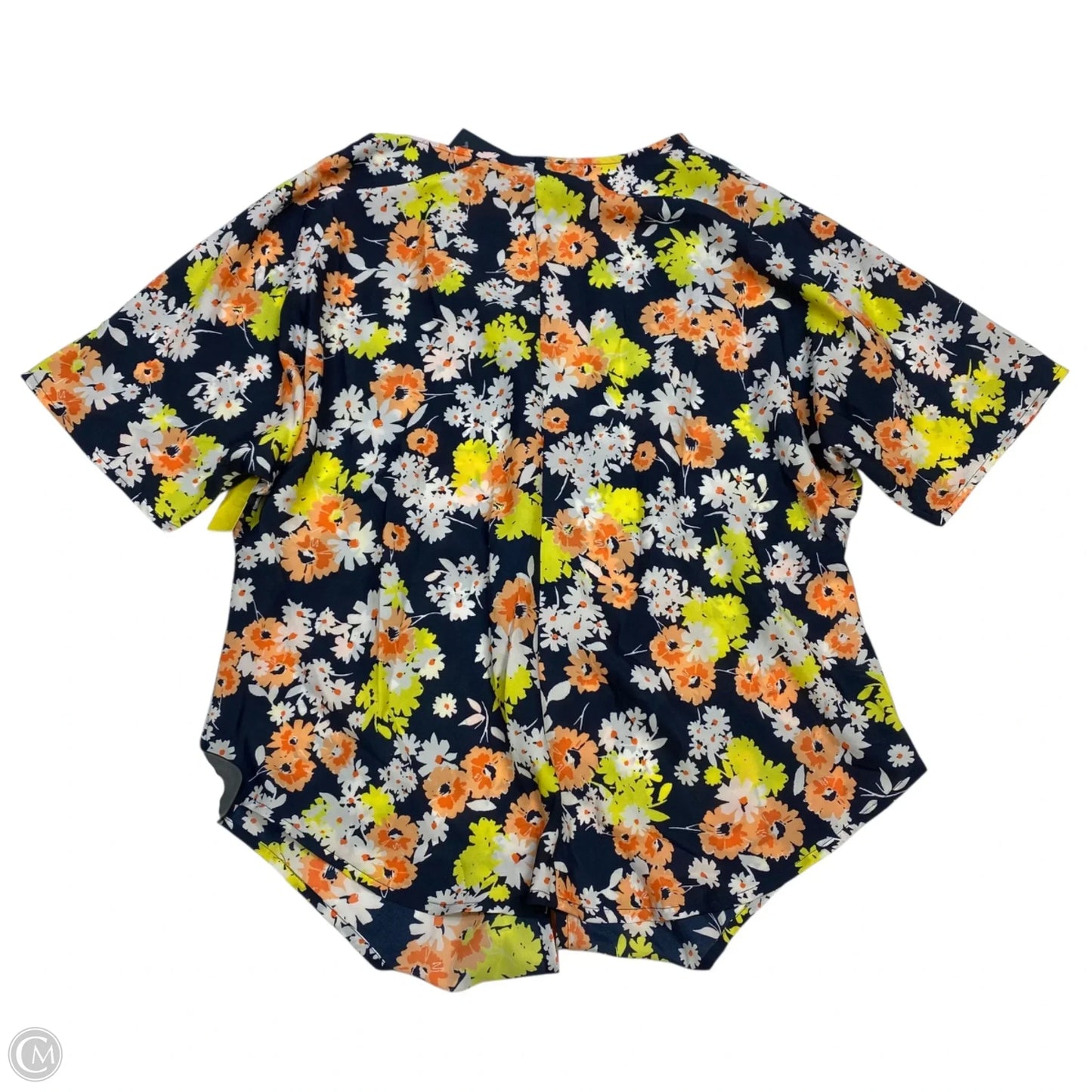 Top Short Sleeve By Jones New York In Blue & Yellow, Size: Sp