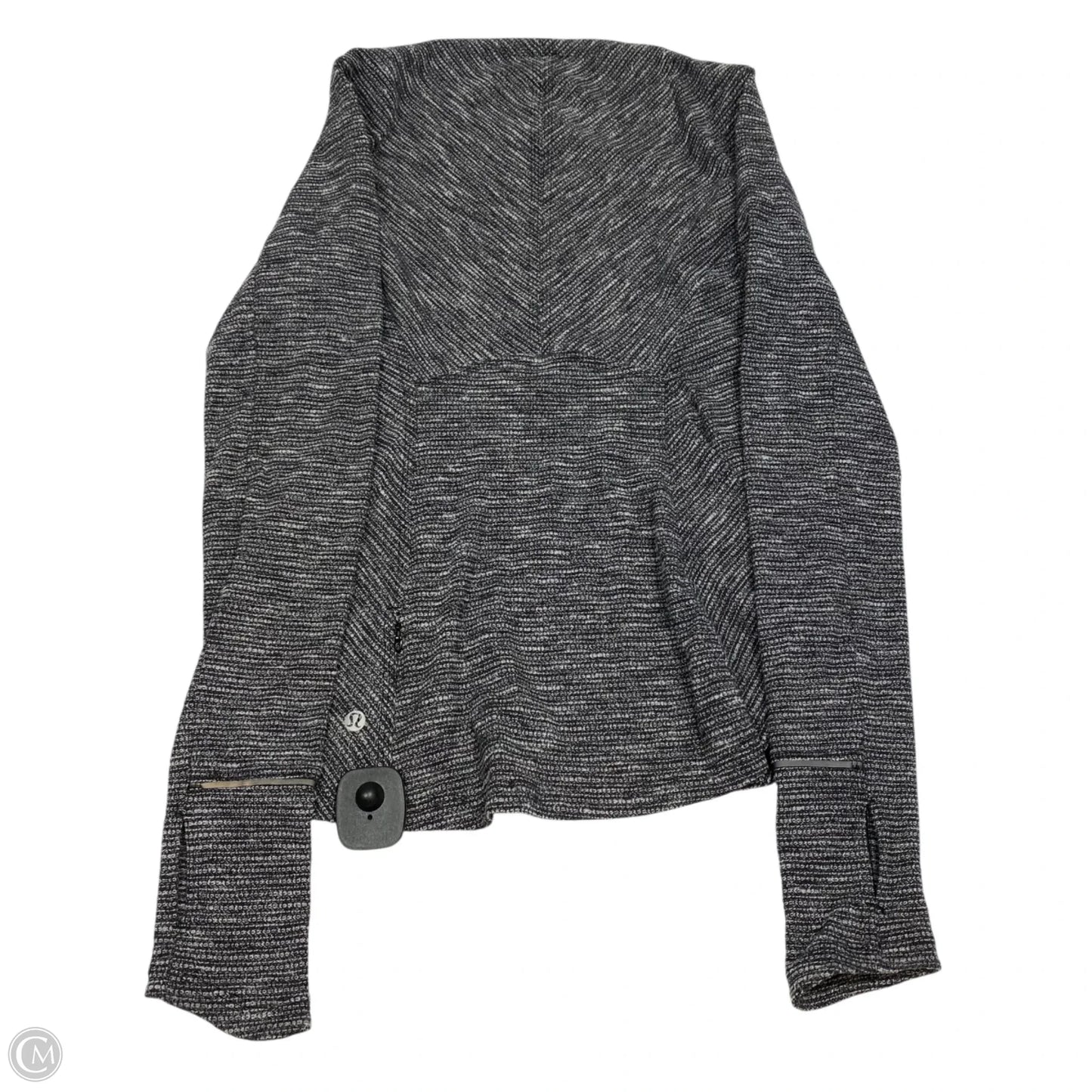 Athletic Top Long Sleeve Crewneck Designer By Lululemon In Grey, Size: S