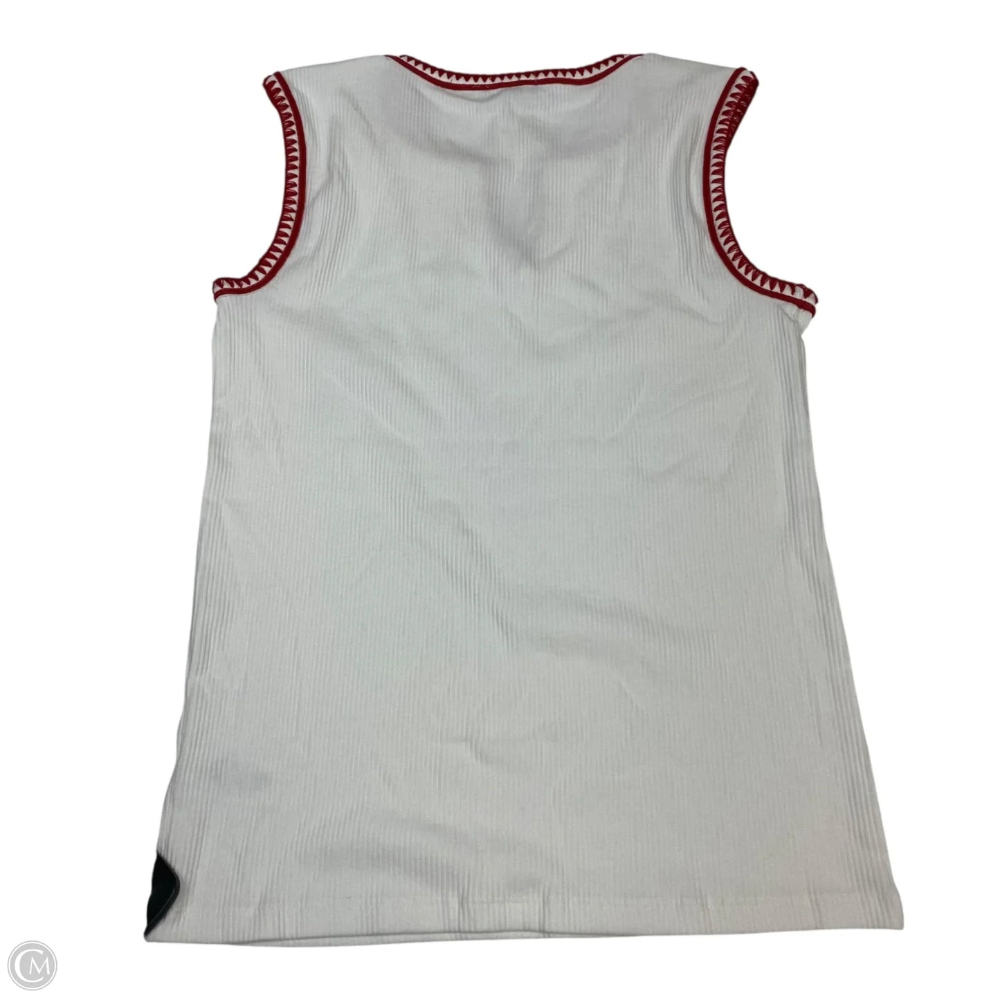 Top Sleeveless By Talbots In Red & White, Size: S