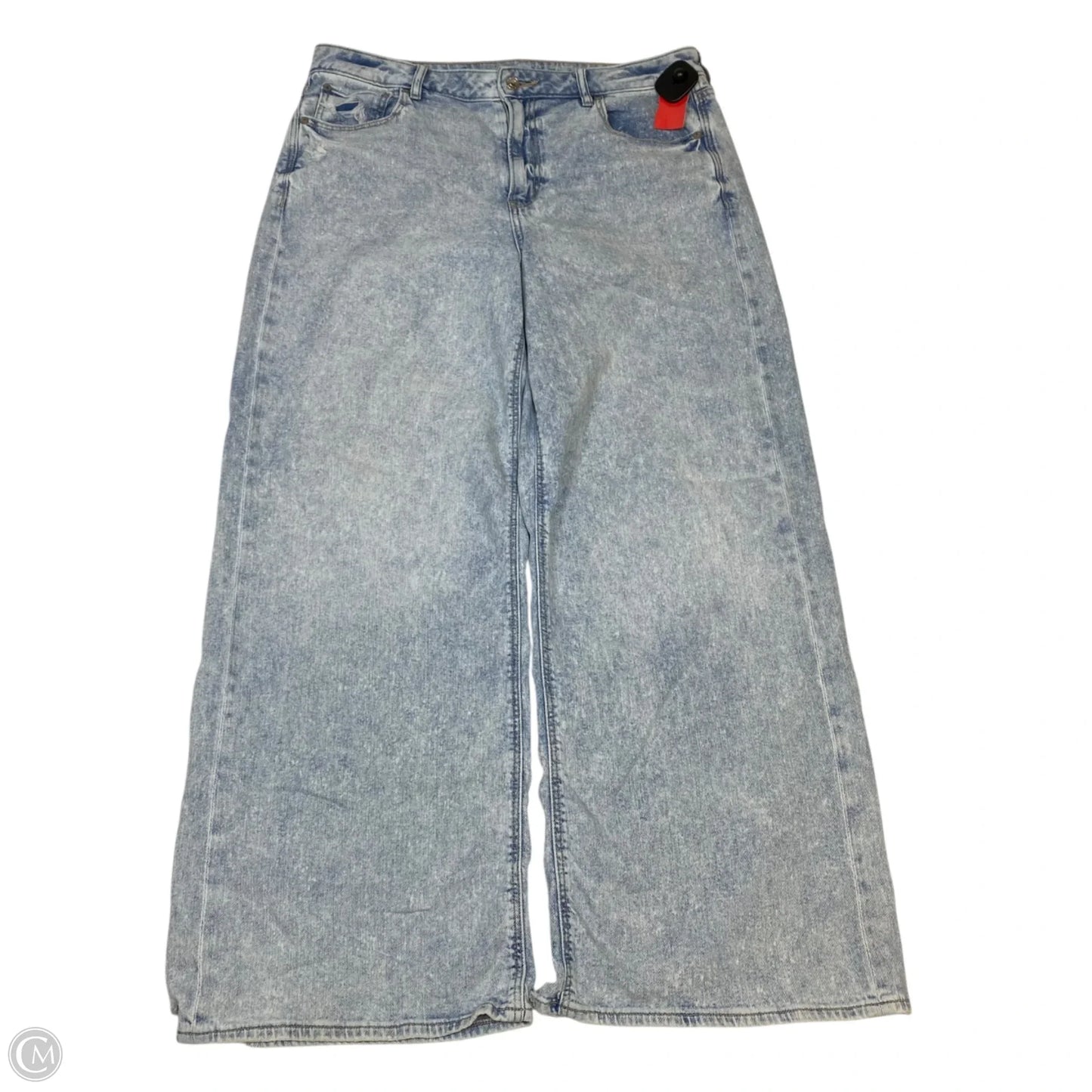 Jeans Wide Leg By American Eagle In Blue Denim, Size: 14
