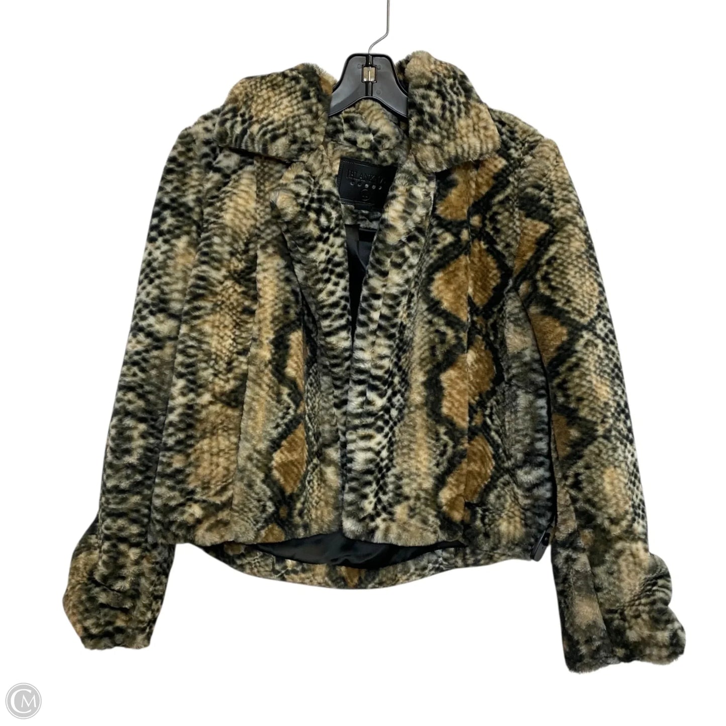 Jacket Faux Fur & Sherpa By Blanknyc In Snakeskin Print, Size: M