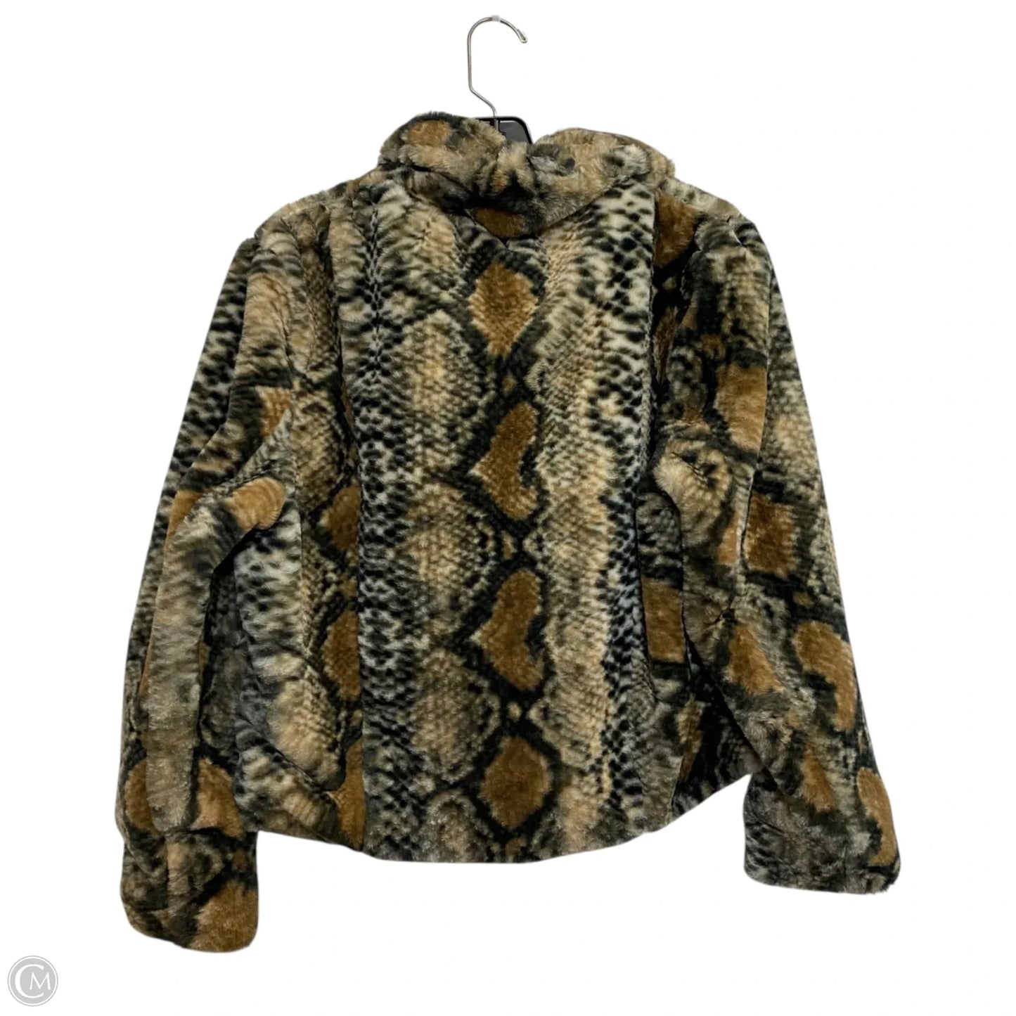 Jacket Faux Fur & Sherpa By Blanknyc In Snakeskin Print, Size: M
